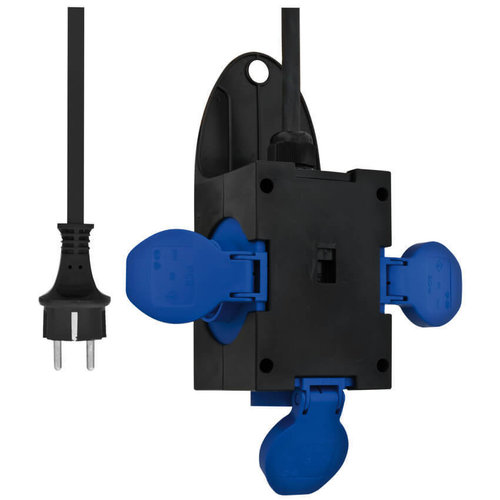 PCE Kunststoff-Mobil-Hänge- verteiler, blau/schwarz