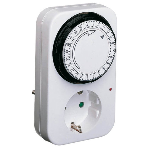 Steckdosen-Zeitschaltuhr, analog, 230V/16A, weiß