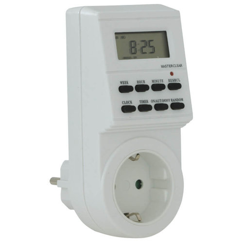 Steckdosen-Zeitschaltuhr, digital, 230V/16A, weiß