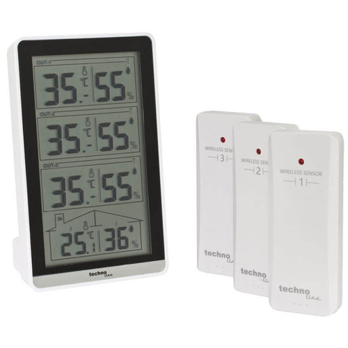 Funk-Thermometer und Luft-Feuchtigkeitsanzeige WS 7060