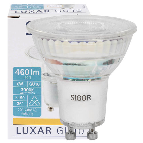 LED-Reflektorlampe, PAR16, LUXAR, GU10/6,0W(65W) 3000K