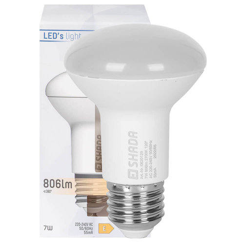 LED-Reflektorlampe, R63, E27/7W, 806 lm, 2700K