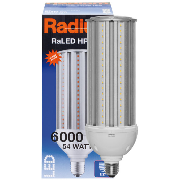 LED-Speziallampe, RaLED HRL, klar, E27/41W, 6.000 lm, 4000K