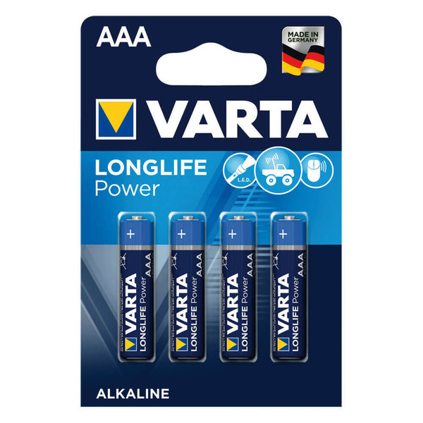 Batterie, Alkaline, LONGLIFE POWER, Blisterware Micro, LR03, AAA 1,5V | VE: 4