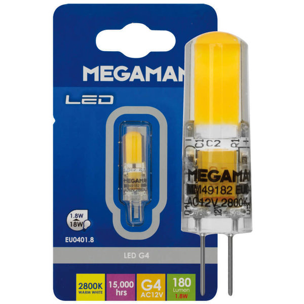 LED-Stiftsockellampe, G4/12V/1,8W (18W), 180 lm, 2800K