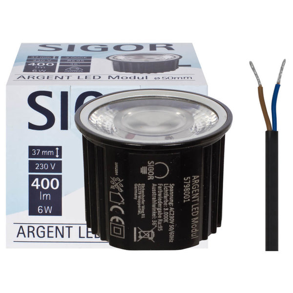 LED-Modul, ARGENT, PAR/MR16, 5,5W, 370 lm 2800K 36° dimmbar