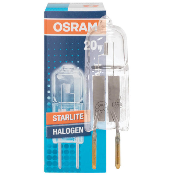 Halogenlampe, Stift, HALOSTAR STARLITE, 12V/GY6,35, klar 	20W, 290 lm
