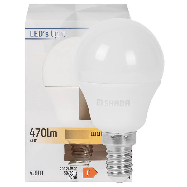 LED-Lampe, Tropfen-Form, opal, E14/4,5W (40W), 470 lm 2700K